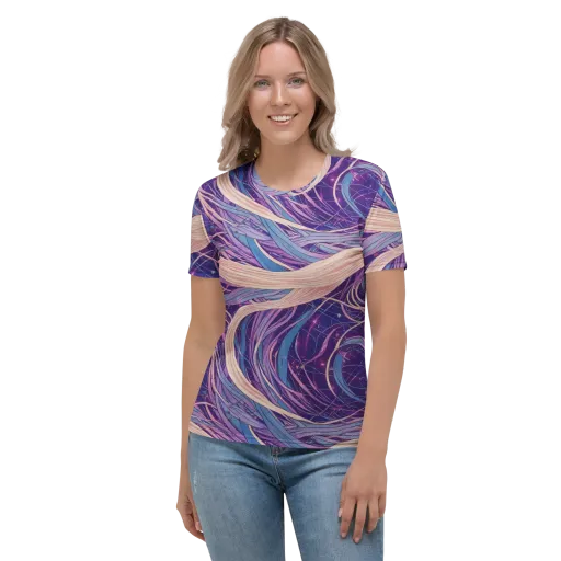 Moonlit Filament on a Women's Crew Neck T-Shirt