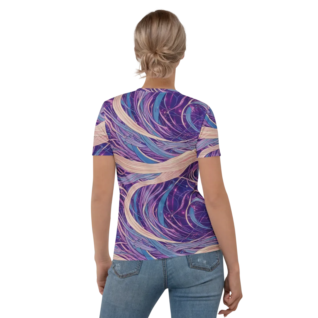 Moonlit Filament on Women's Crew Neck T-Shirt — Back