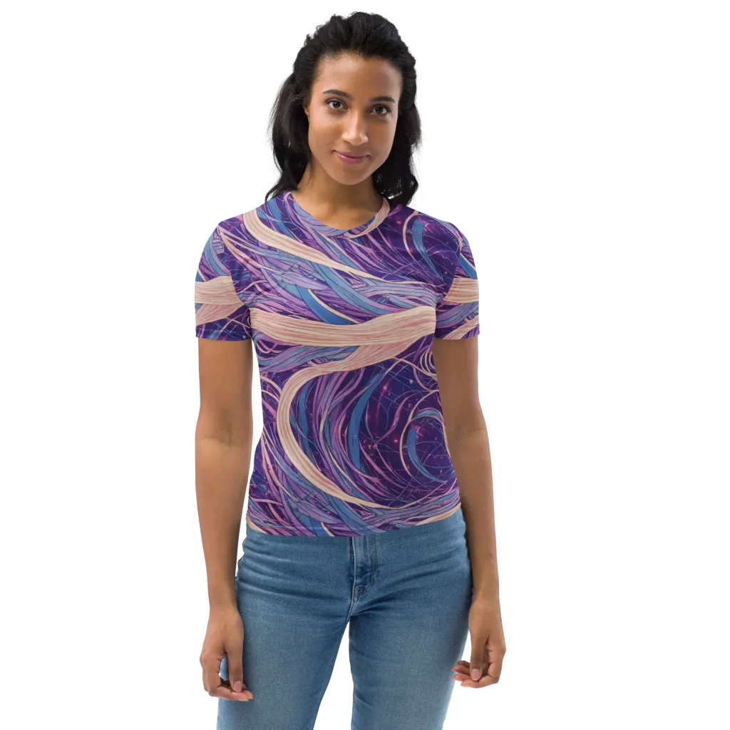 Moonlit Filament on Women's Crew Neck T-Shirt — Front