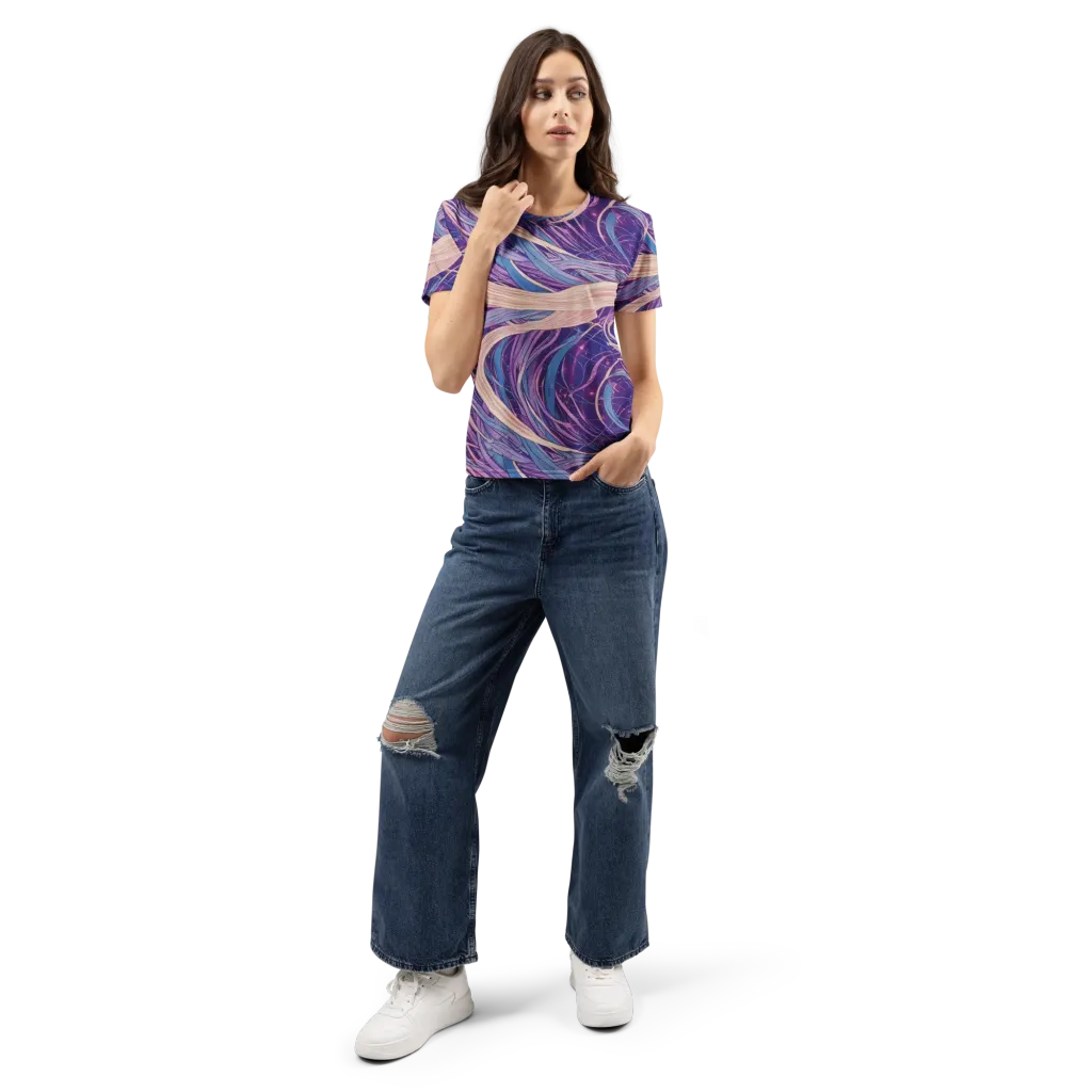 Moonlit Filament on Women's Crew Neck T-Shirt — Front