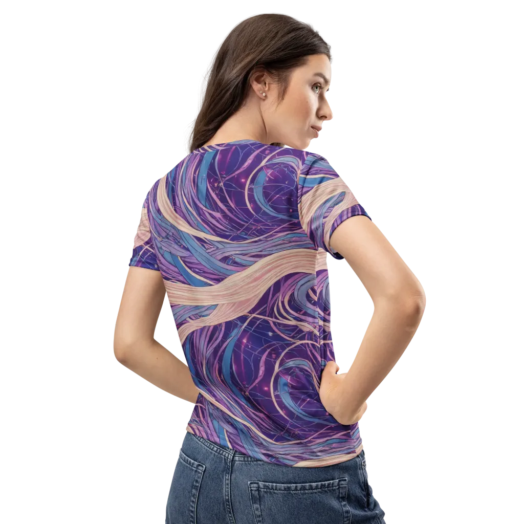 Moonlit Filament on Women's Crew Neck T-Shirt — Back