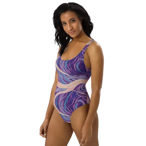 Moonlit Filament on a One-Piece Swimsuit