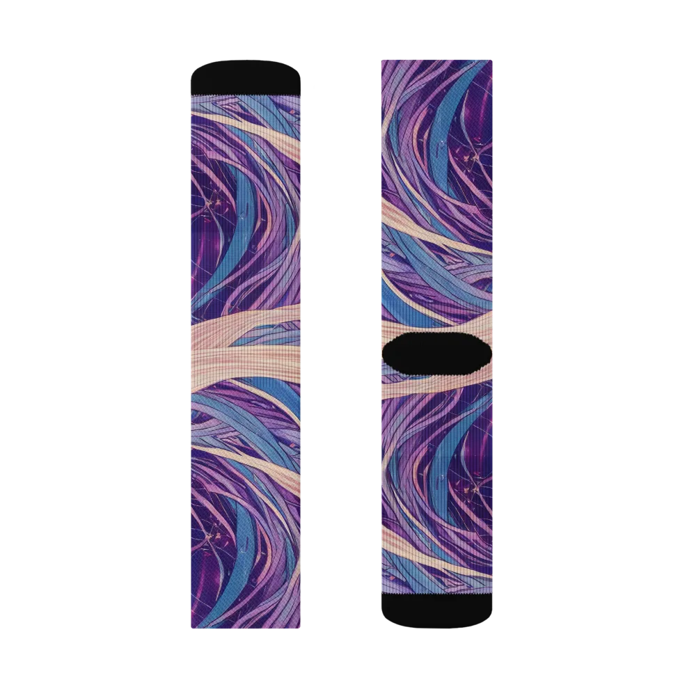 Moonlit Filament on Socks — Left Sock