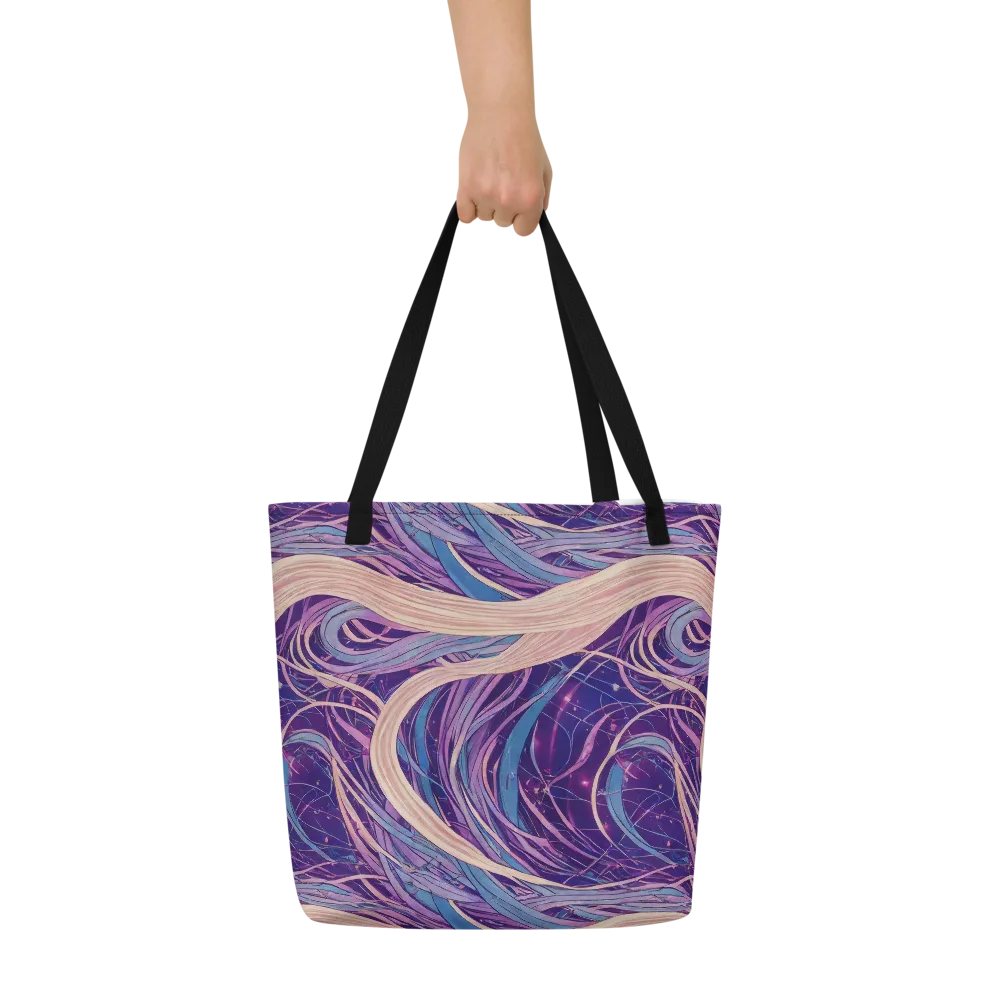 Moonlit Filament on Large Tote Bag W/ Pocket — Front