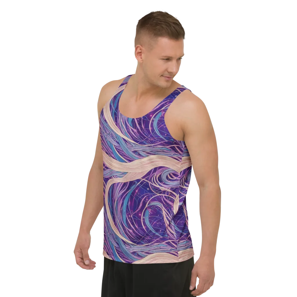 Moonlit Filament on Men's Tank Top — Left Front