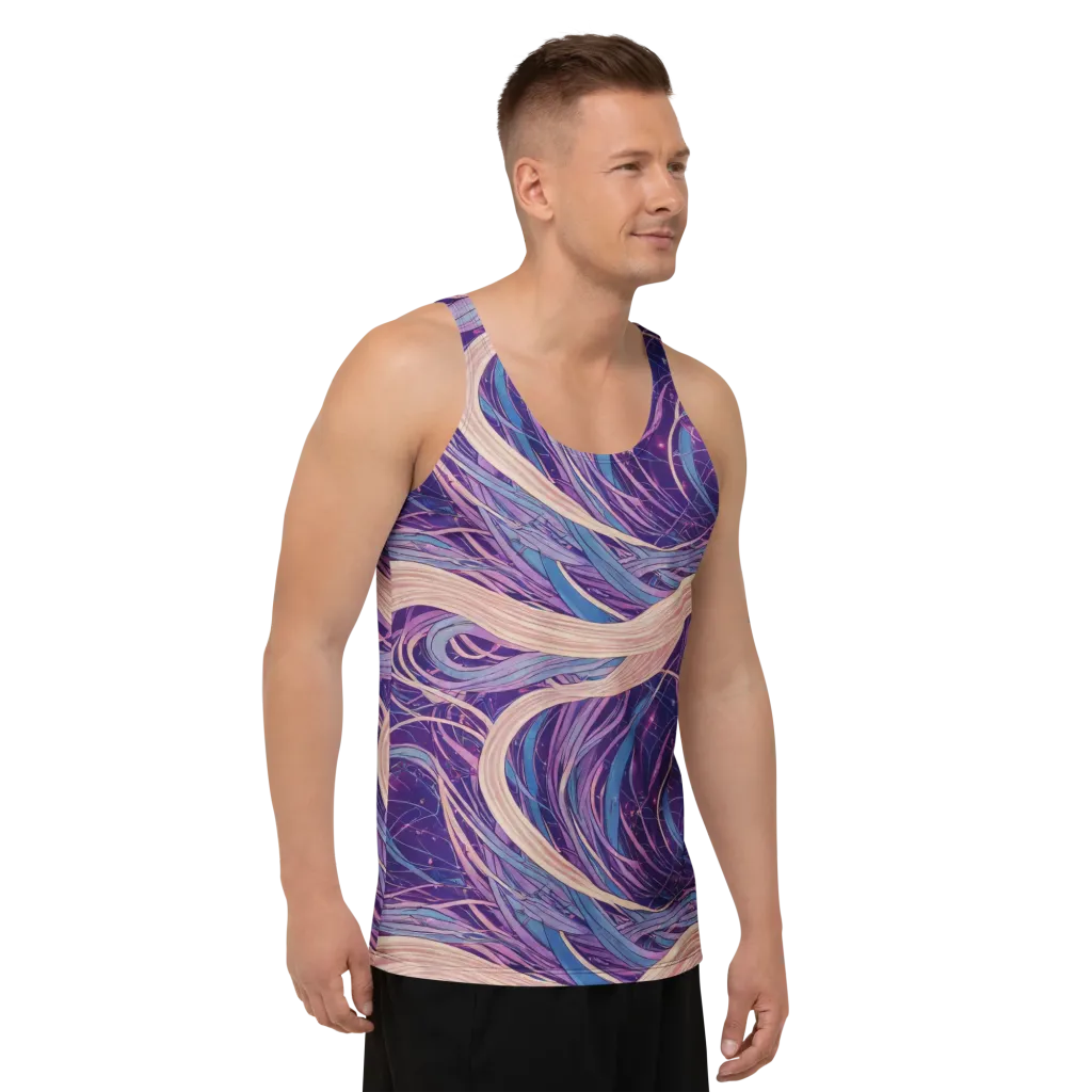 Moonlit Filament on Men's Tank Top — Right Front