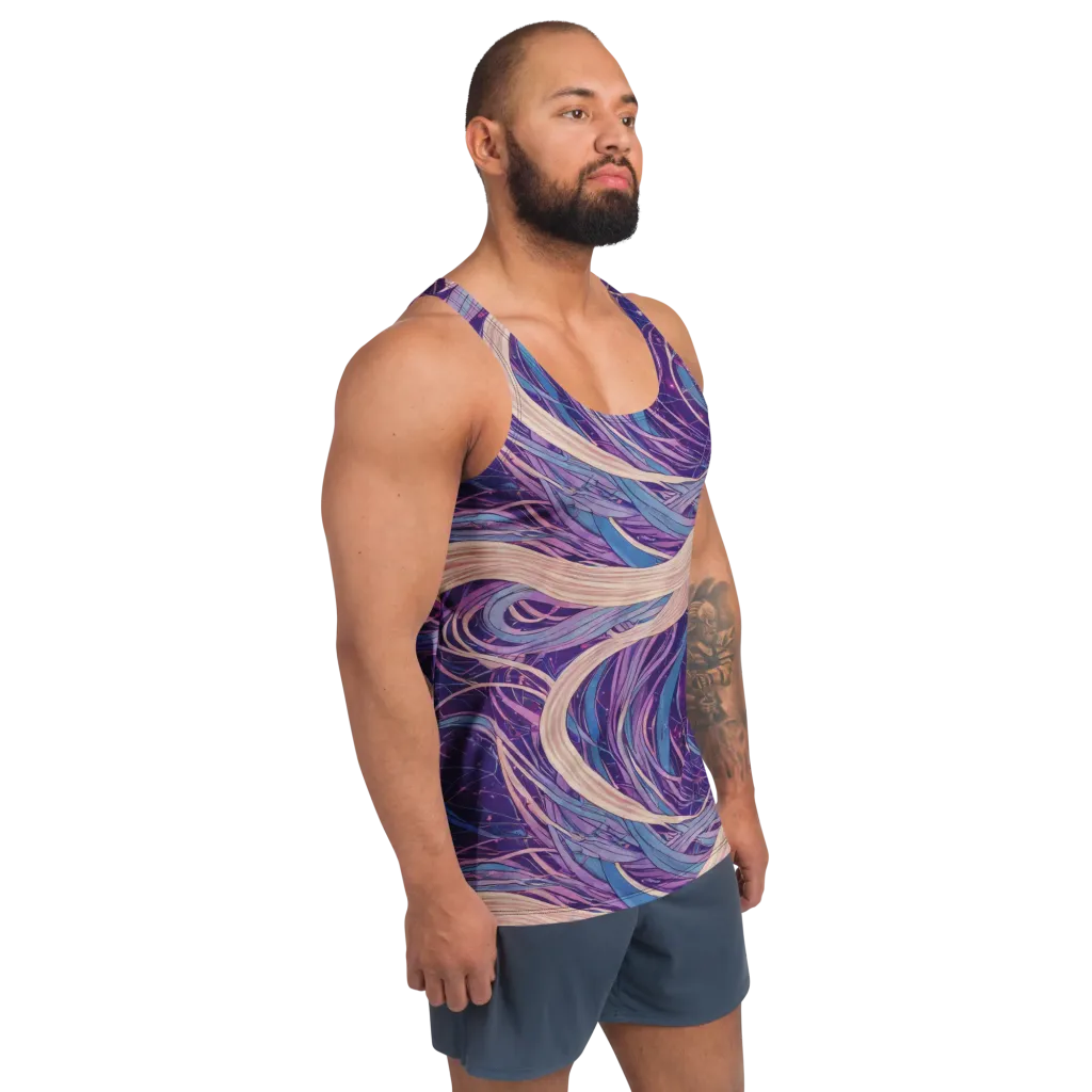 Moonlit Filament on Men's Tank Top — Right Front