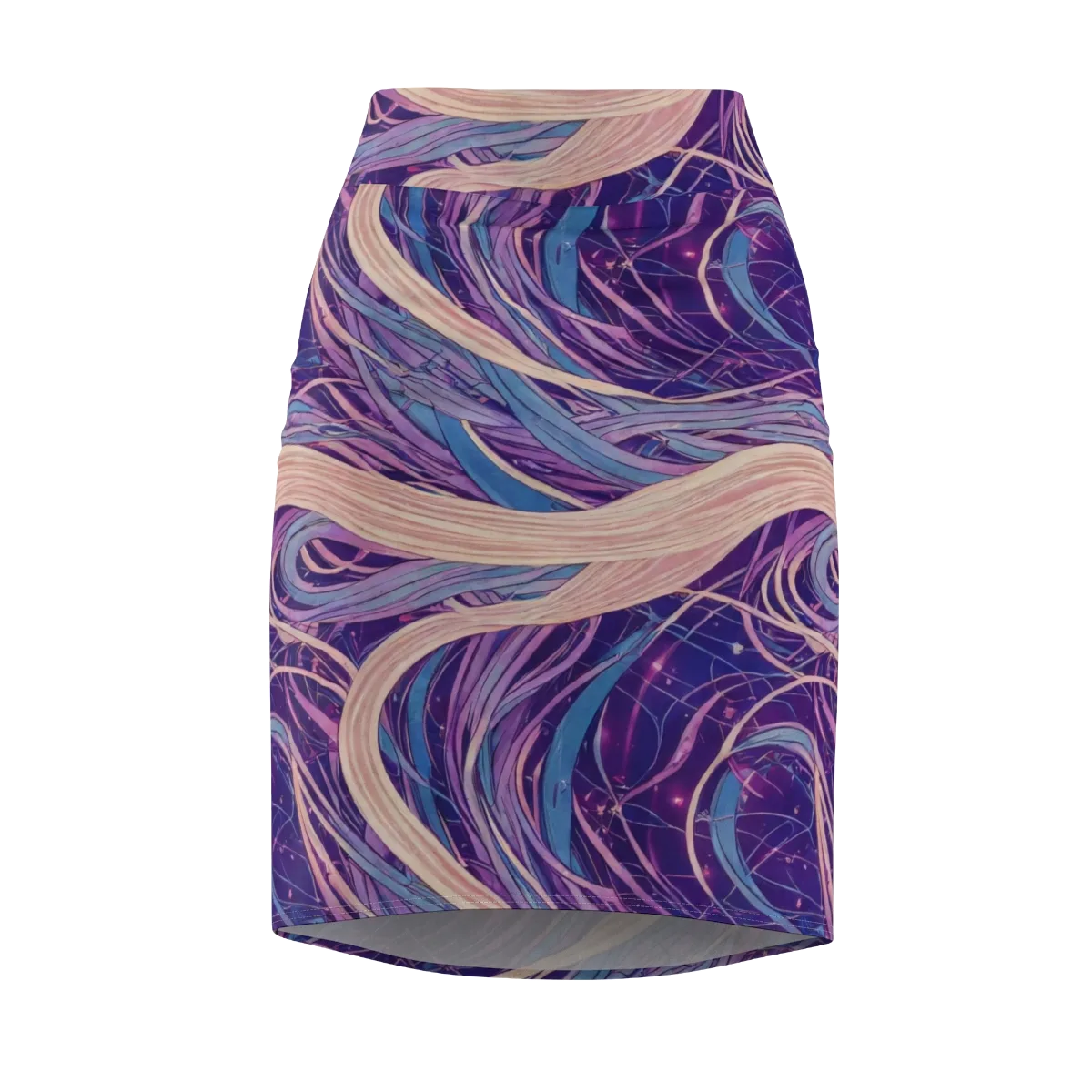 Moonlit Filament on Pencil Skirt — Front