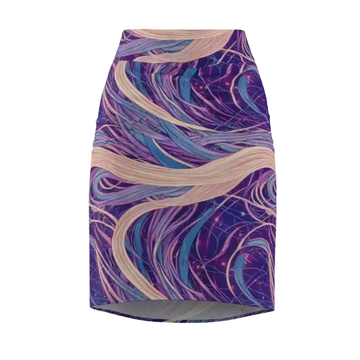 Moonlit Filament on a Pencil Skirt