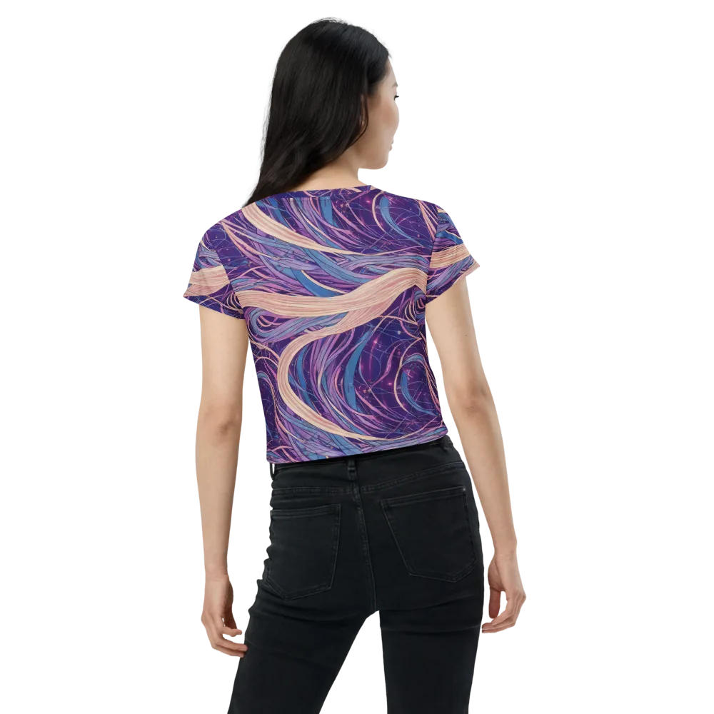 Moonlit Filament on Crop Tee — Back