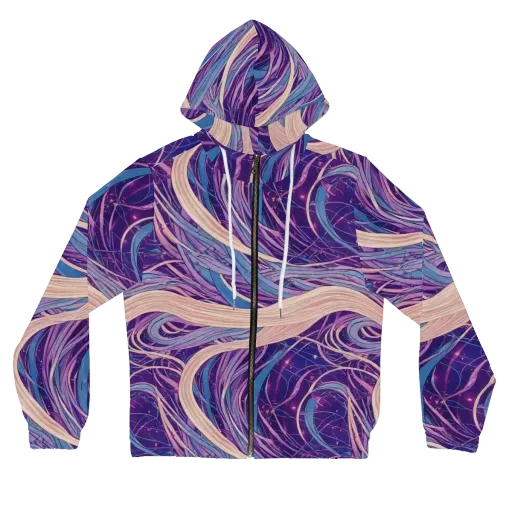Moonlit Filament on a Women's Full-Zip Hoodie