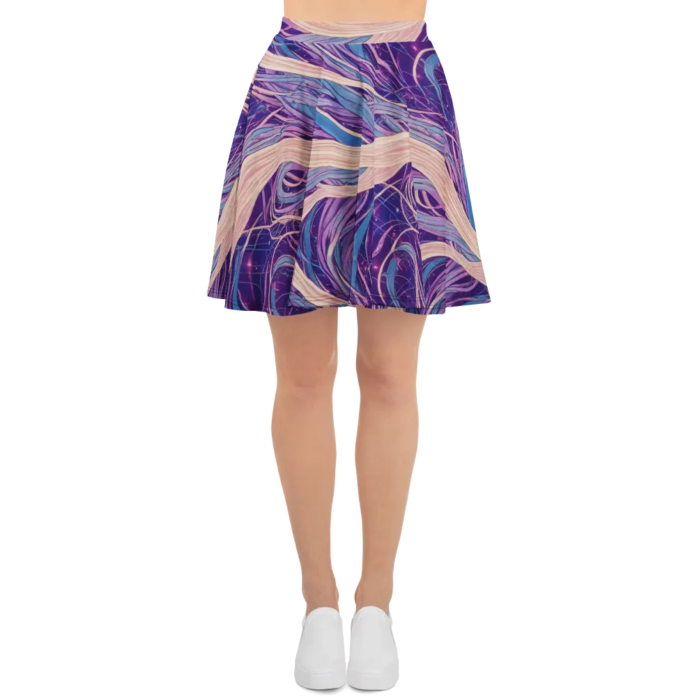 Moonlit Filament on Skater Skirt — Front