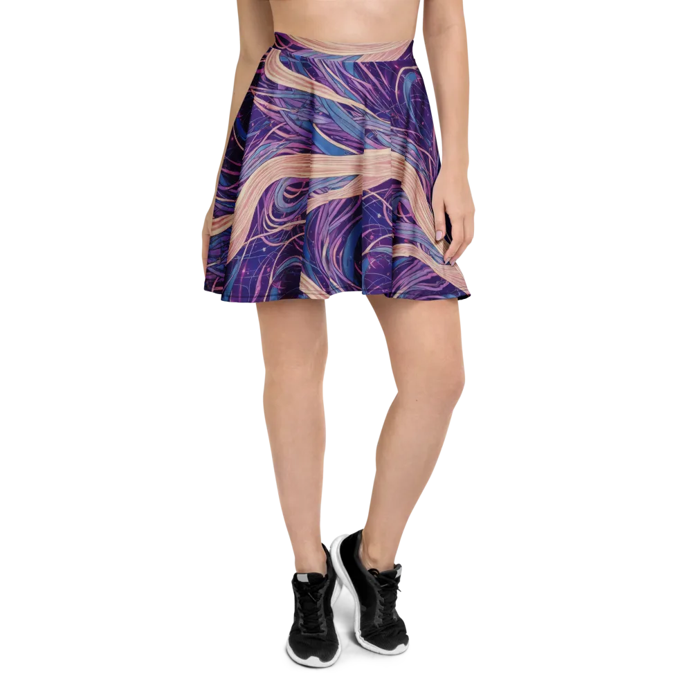 Moonlit Filament on Skater Skirt — Front