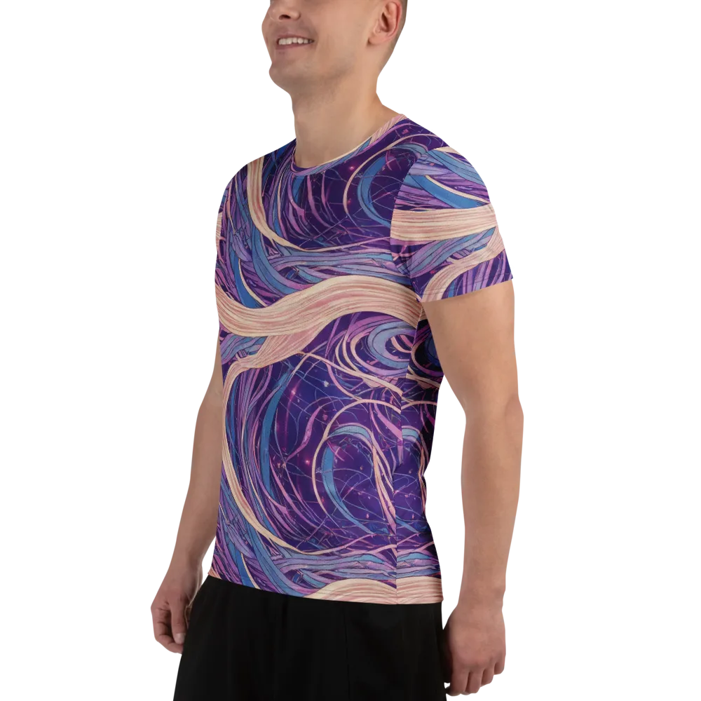 Moonlit Filament on Men's Athletic T-Shirt — Left