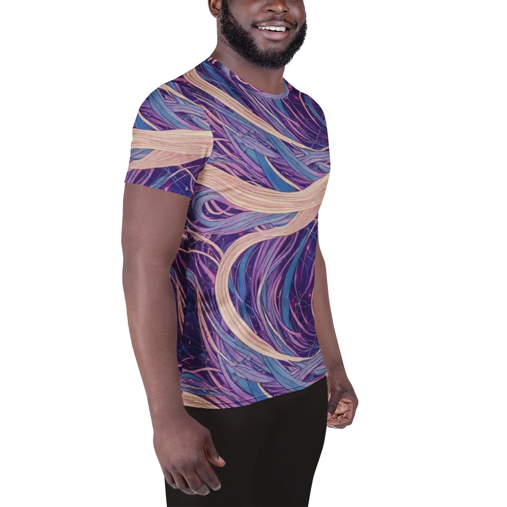 Moonlit Filament on Men's Athletic T-Shirt — Right