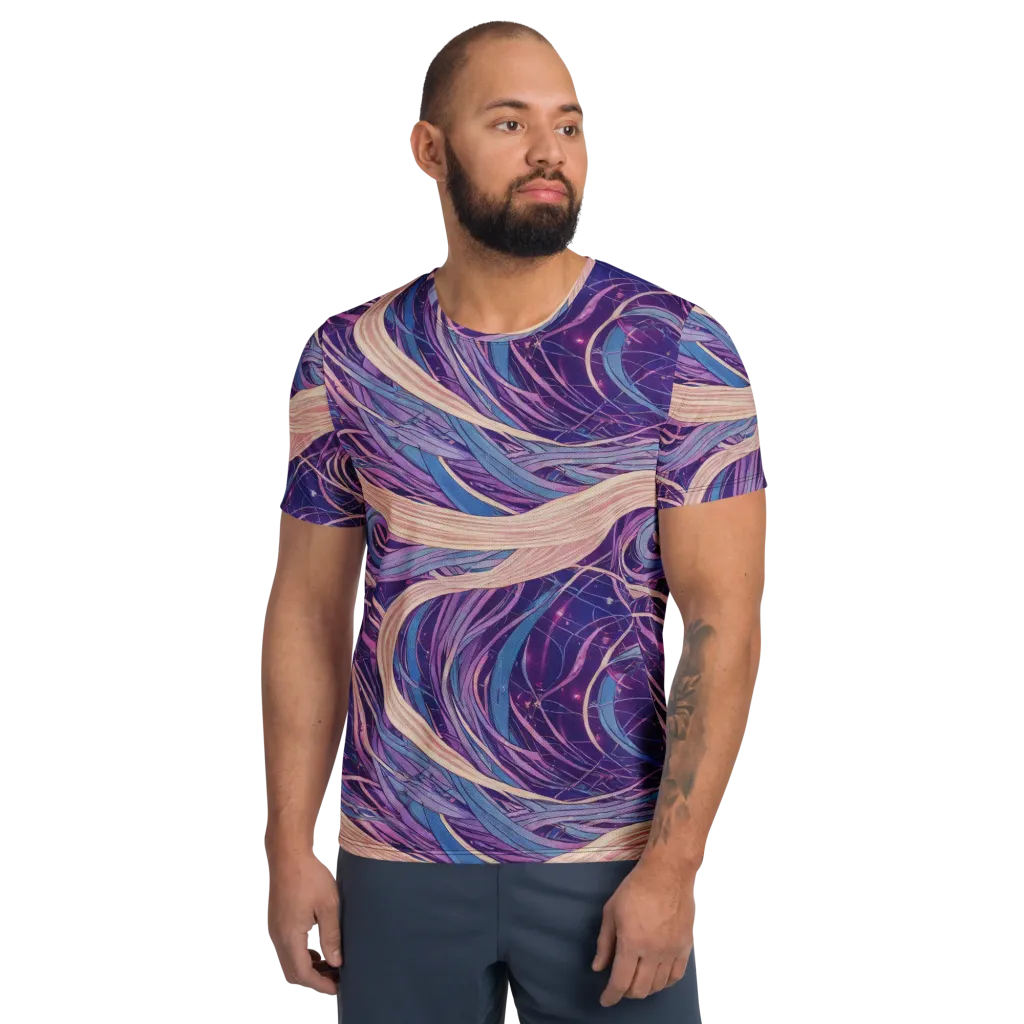 Moonlit Filament on Men's Athletic T-Shirt — Front