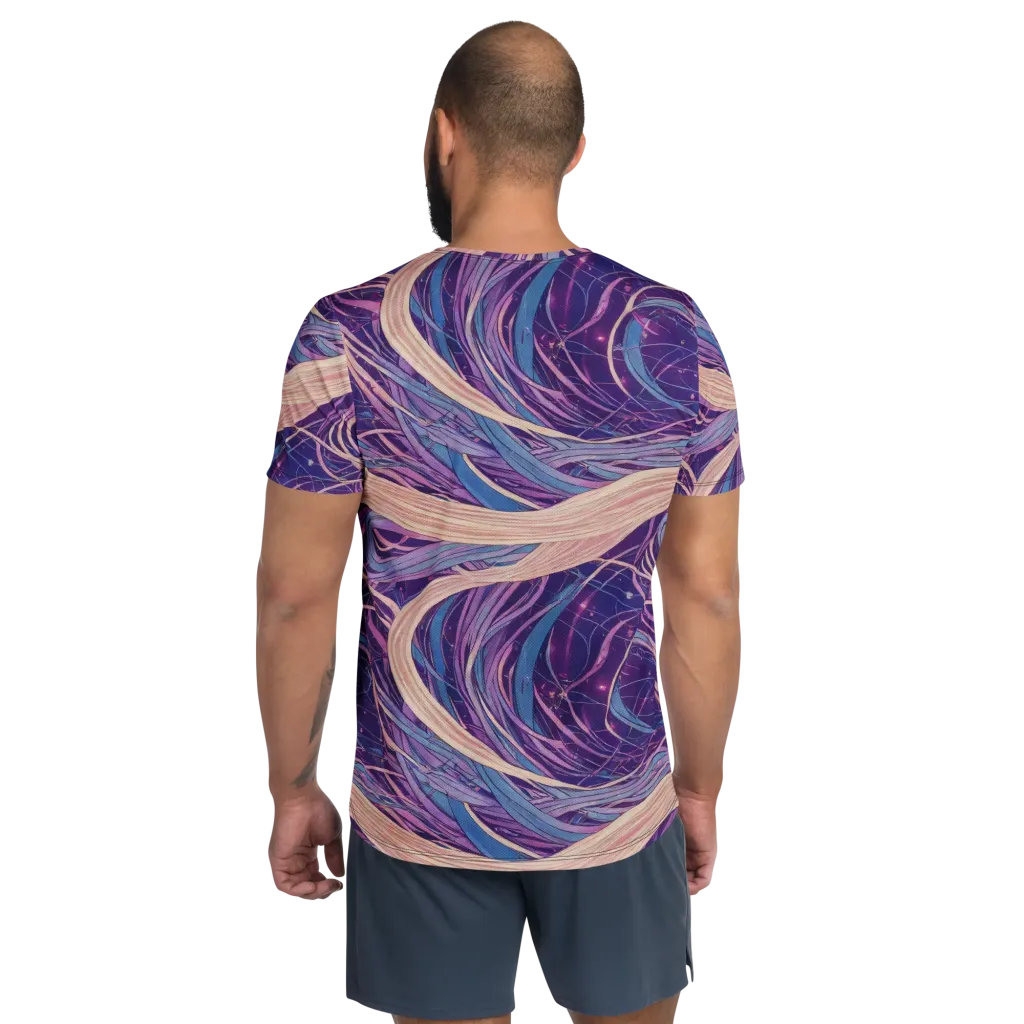 Moonlit Filament on Men's Athletic T-Shirt — Back