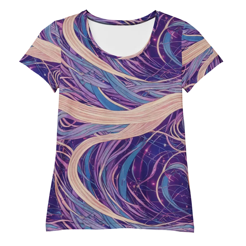 Moonlit Filament on Women's Athletic T-Shirt — Front