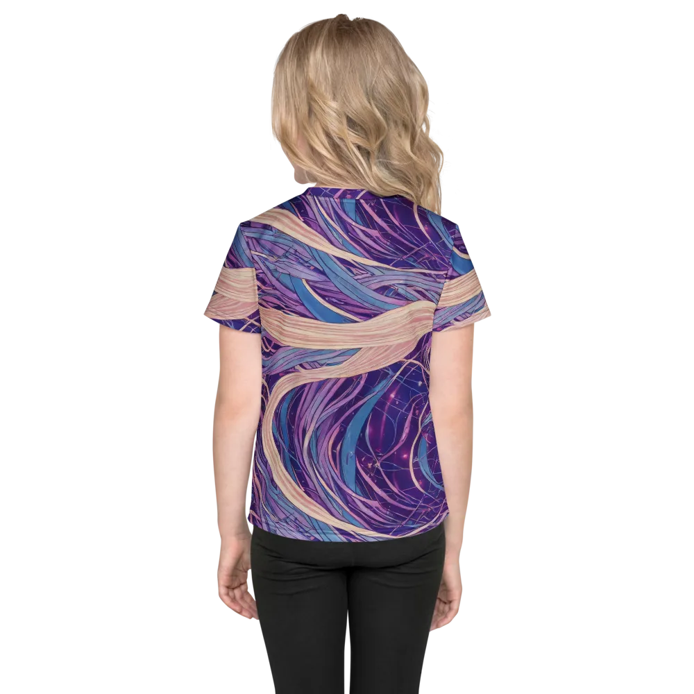 Moonlit Filament on Kids Crew Neck T-Shirt — Back