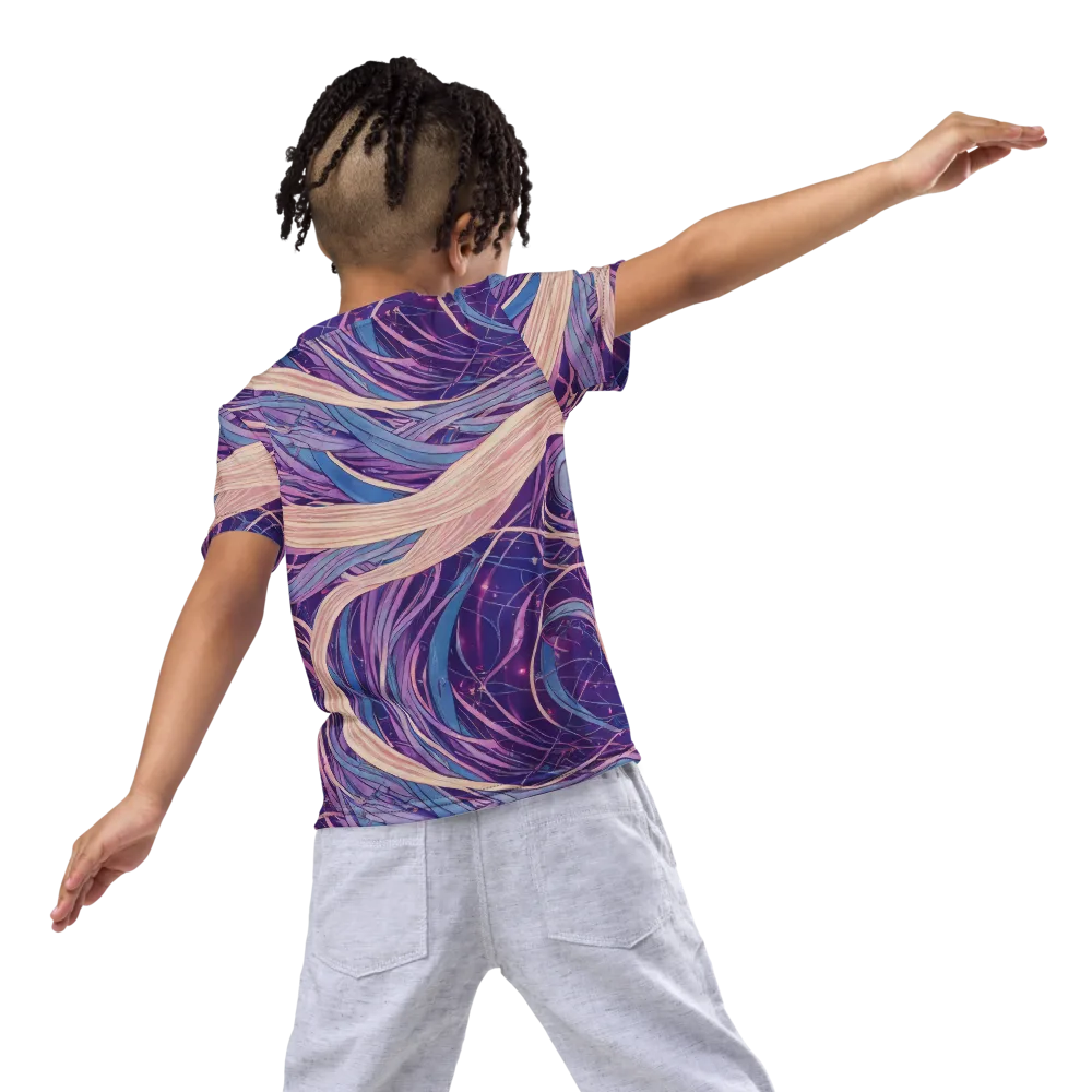 Moonlit Filament on Kids Crew Neck T-Shirt — Back