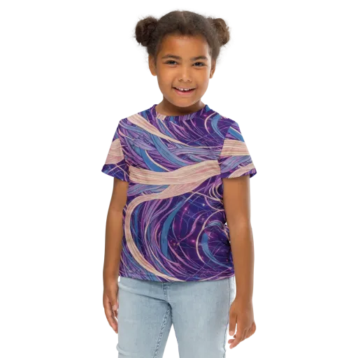 Moonlit Filament on a Kids Crew Neck T-Shirt