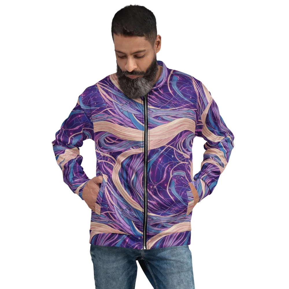 Moonlit Filament on Bomber Jacket — Front