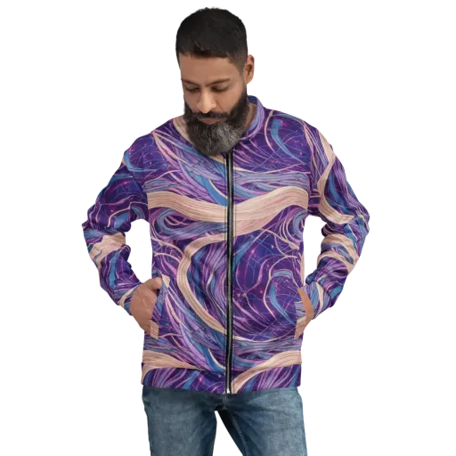 Moonlit Filament on a Bomber Jacket