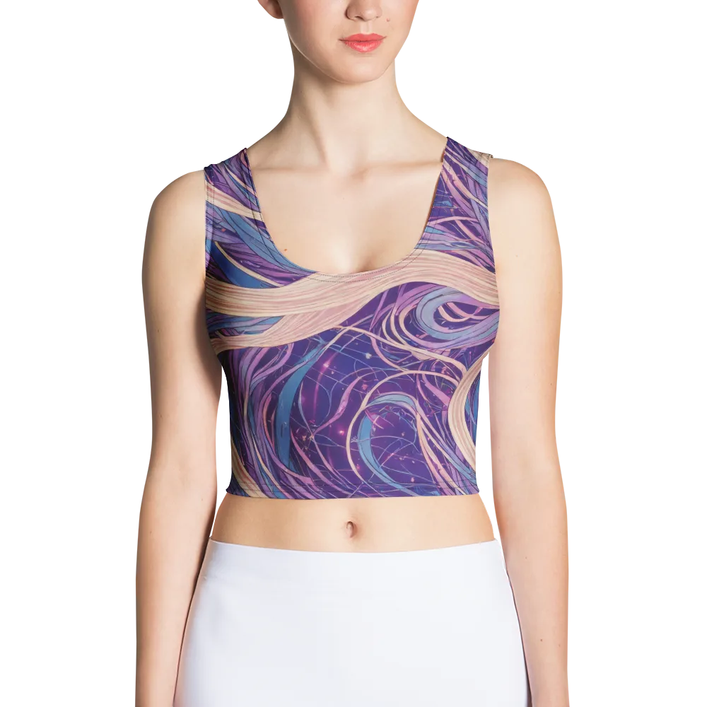 Moonlit Filament on Crop Top — Front