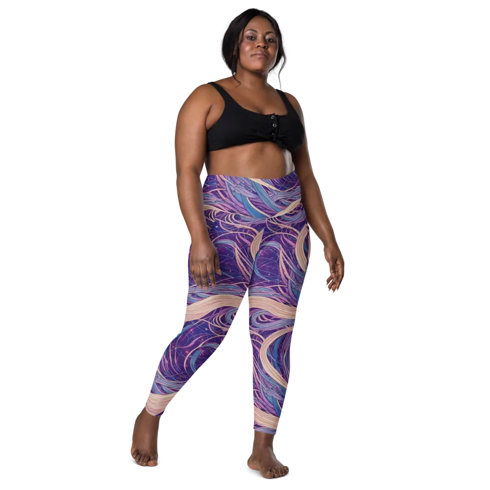Moonlit Filament on Leggings with Pockets — Front