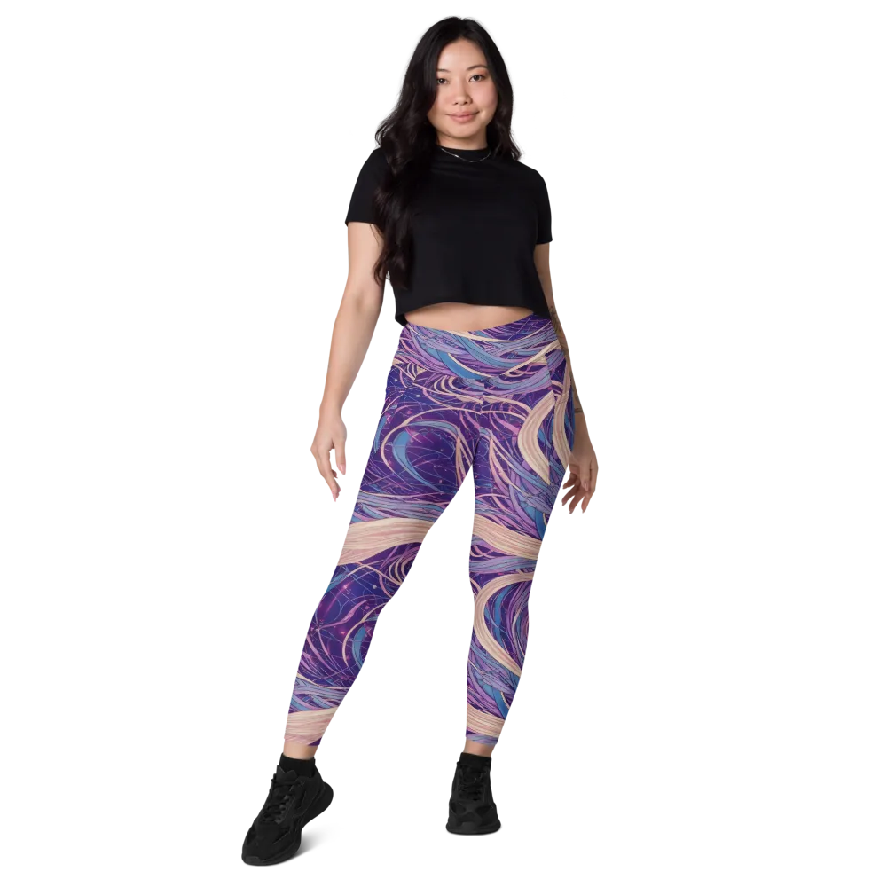 Moonlit Filament on Leggings with Pockets — Front