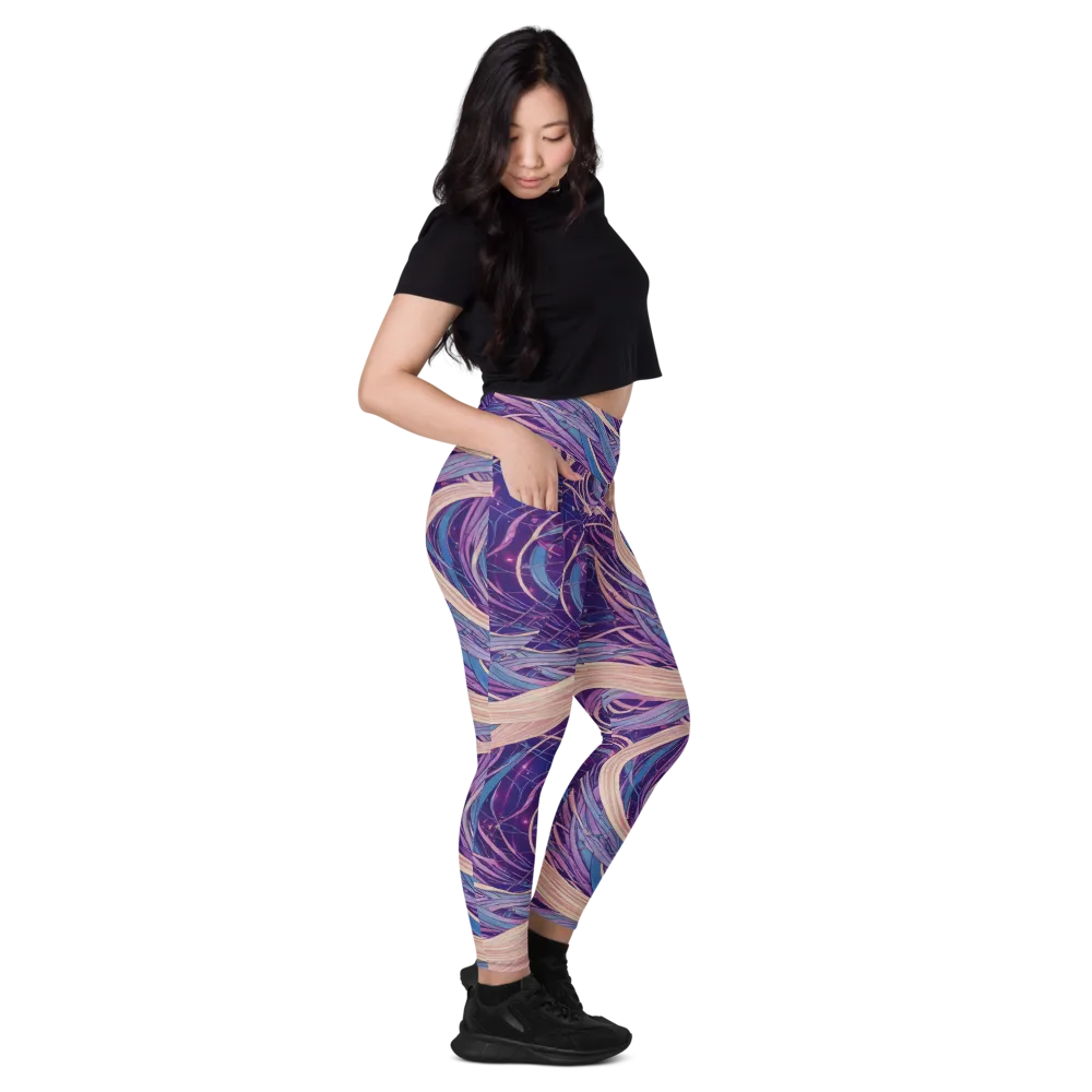 Moonlit Filament on Leggings with Pockets — Right