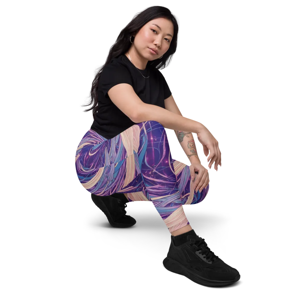 Moonlit Filament on Leggings with Pockets — Right Front