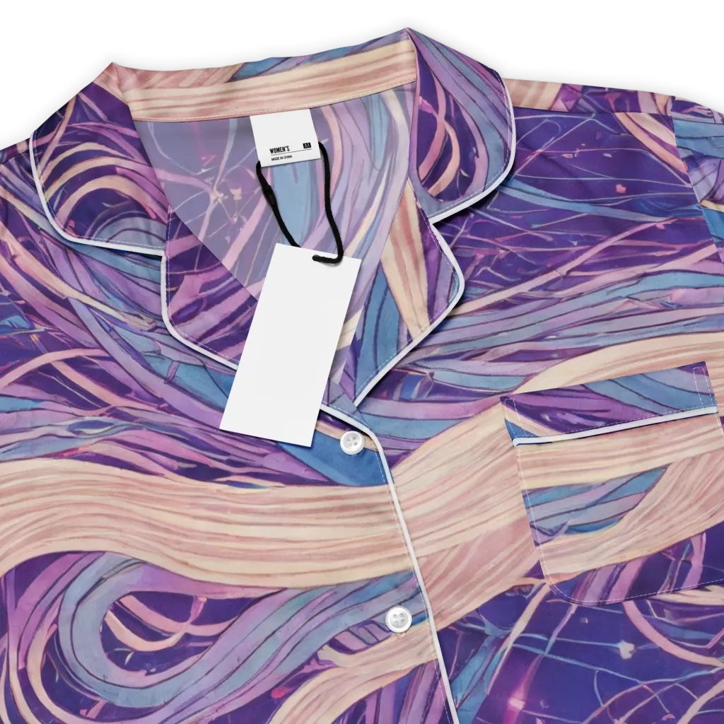Moonlit Filament on Women's Short Sleeve Pajama Top — Product details