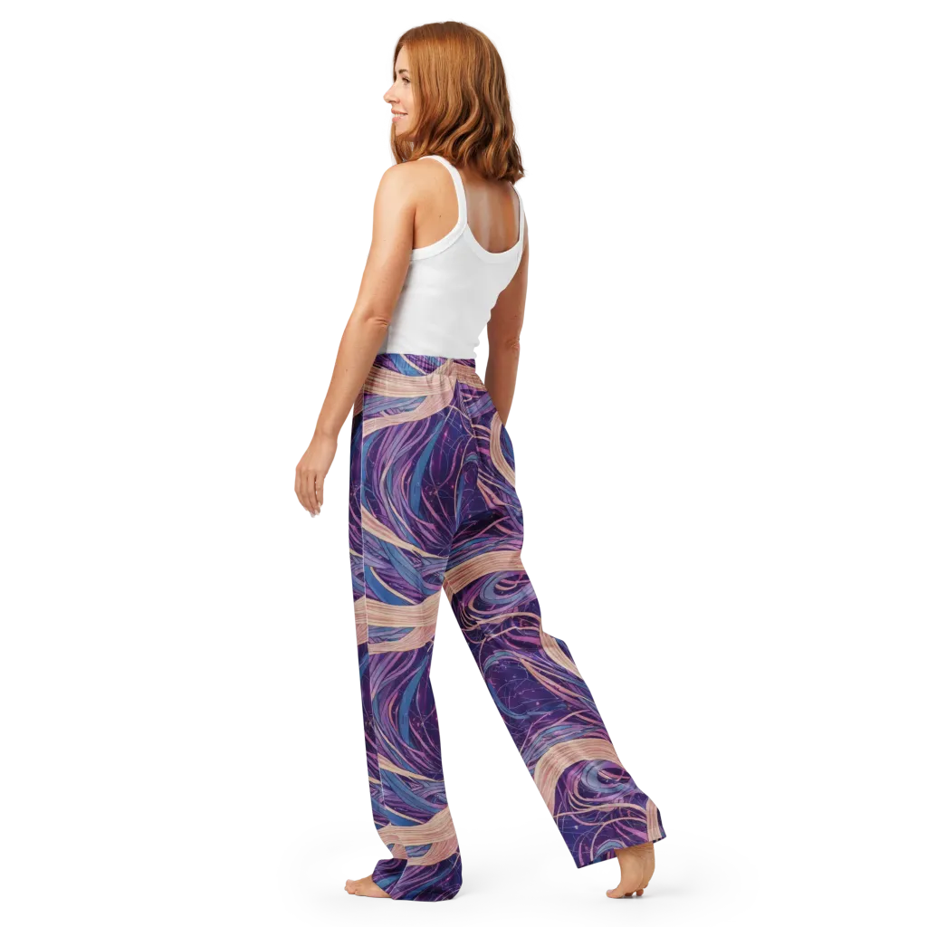 Moonlit Filament on Women's Pajama Pants — Back