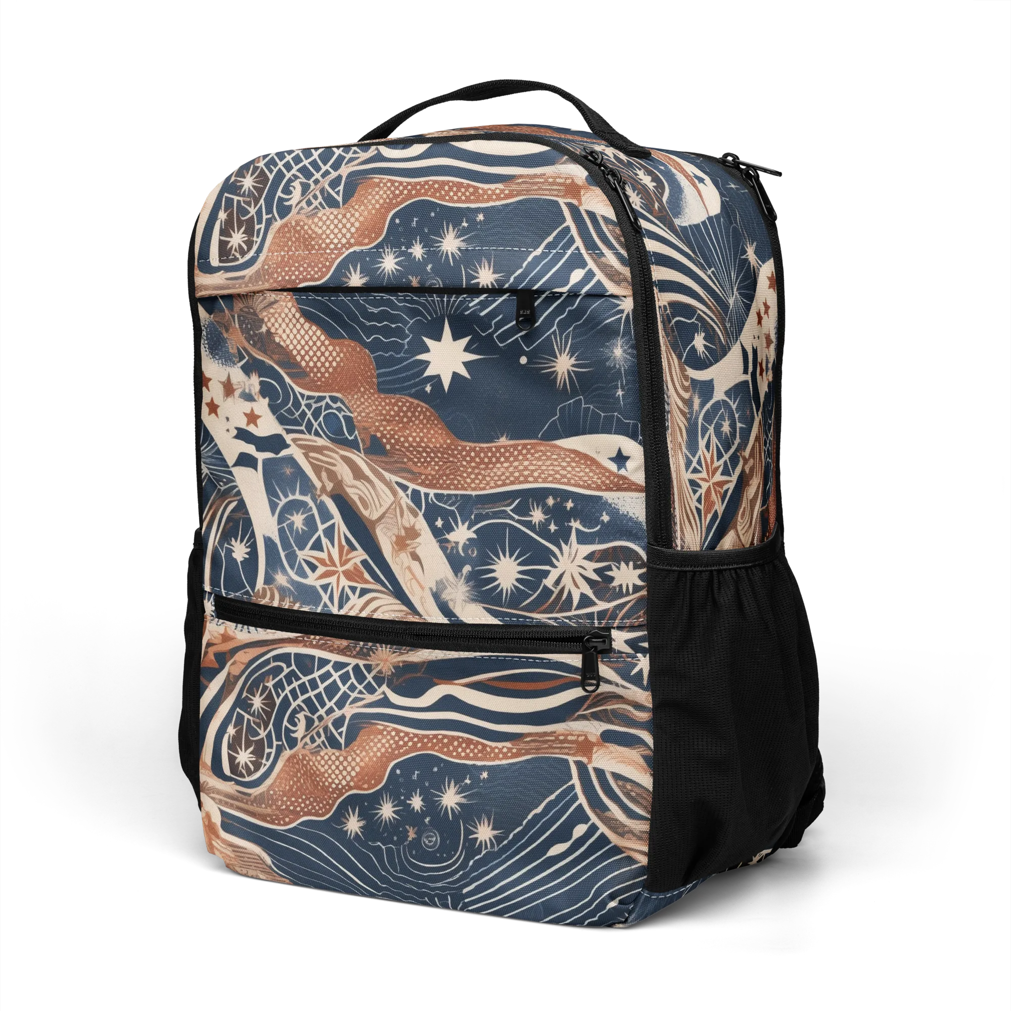 Midnight Meridian on Utility Backpack — Left Front