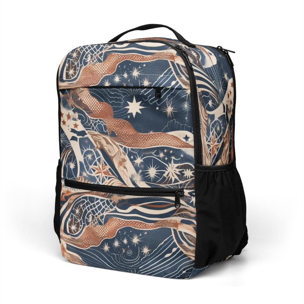 Midnight Meridian on Utility Backpack — Left Front
