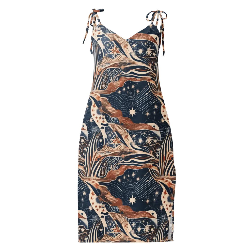 Midnight Meridian on Slip Dress — Front