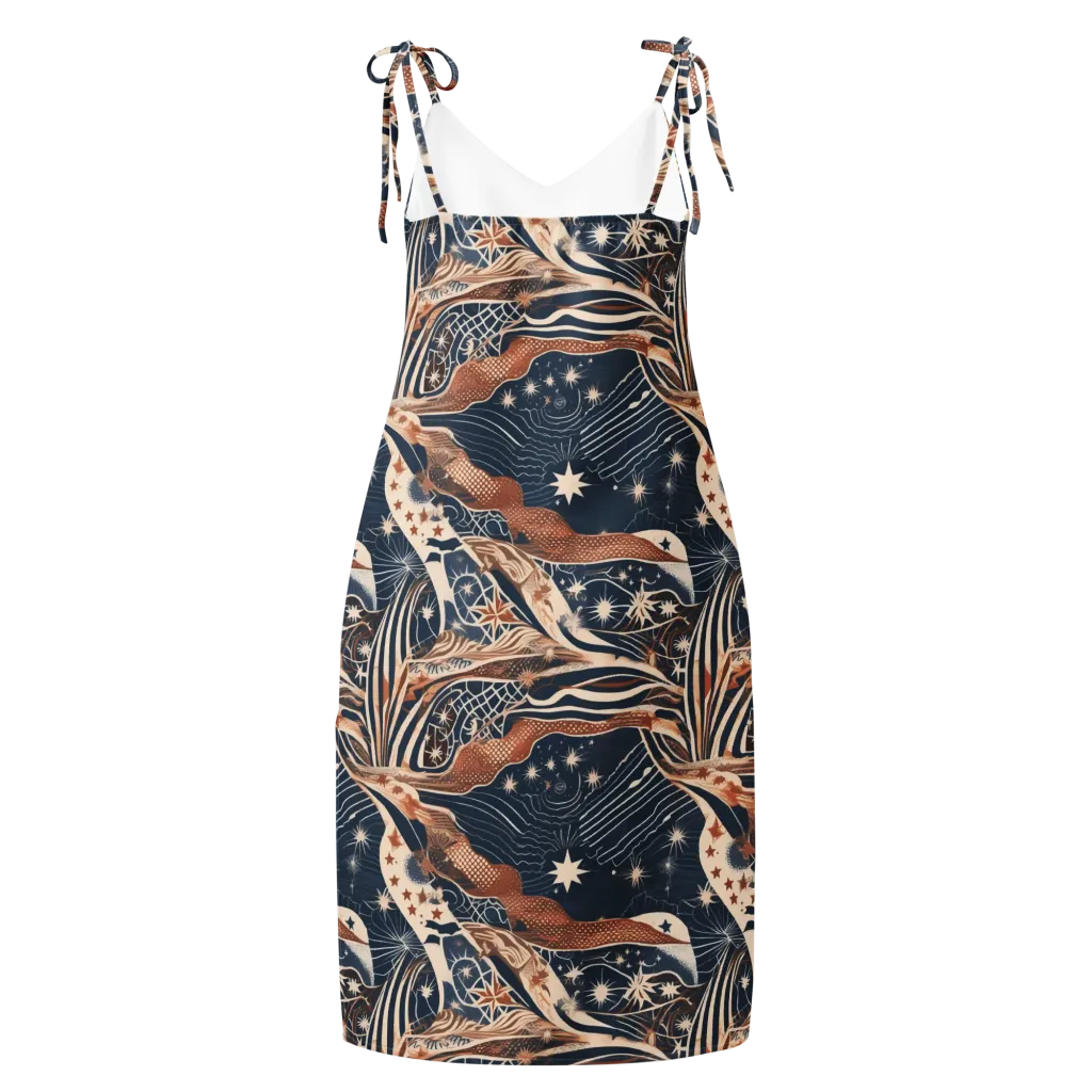 Midnight Meridian on Slip Dress — Back
