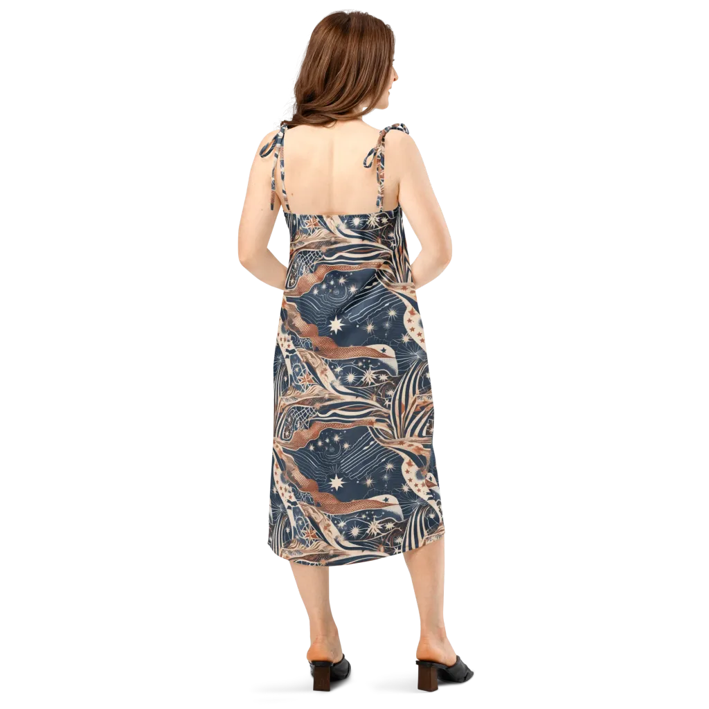 Midnight Meridian on Slip Dress — Back