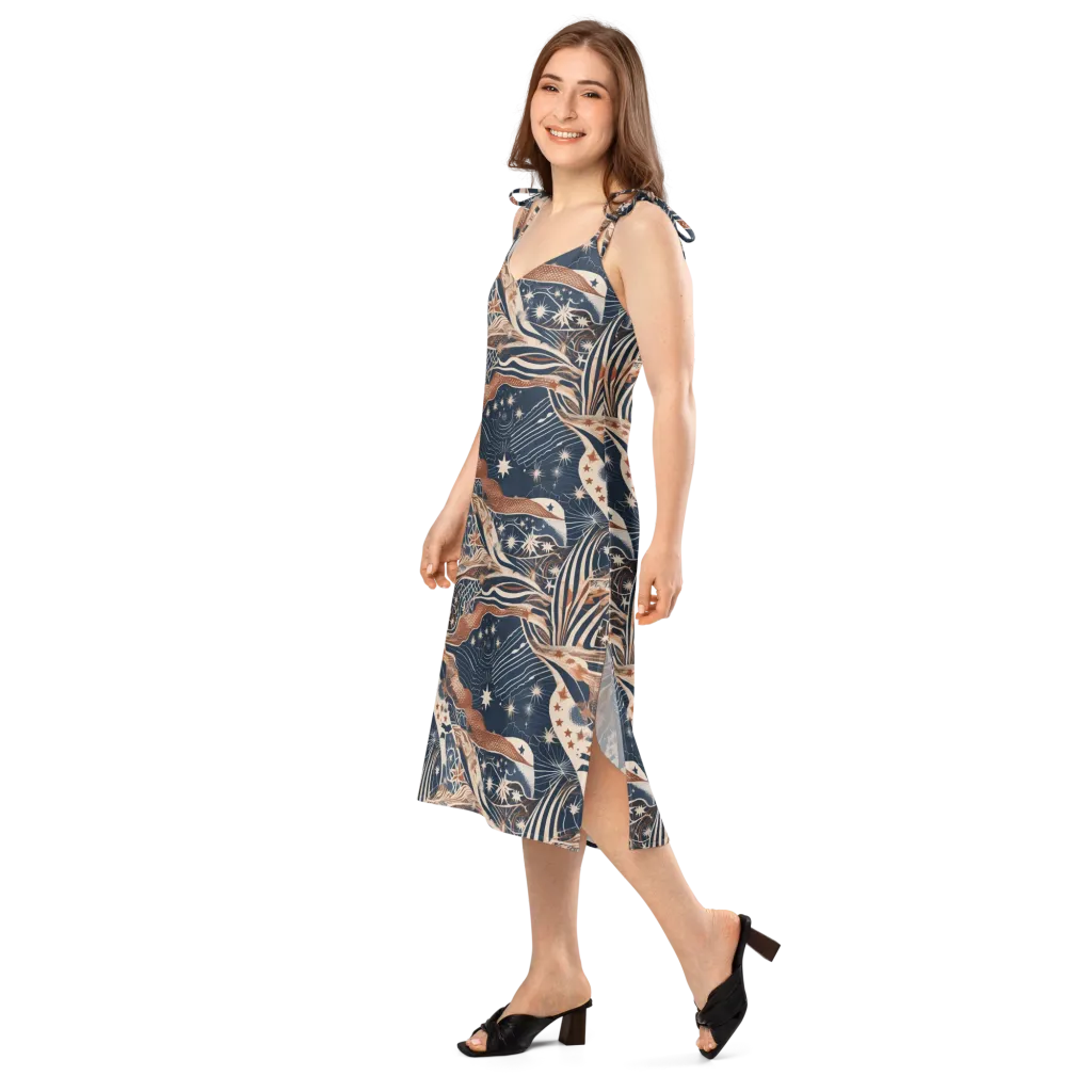 Midnight Meridian on Slip Dress — Left Front