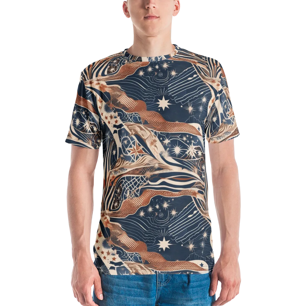 Midnight Meridian on Men's Crew Neck T-Shirt — Front