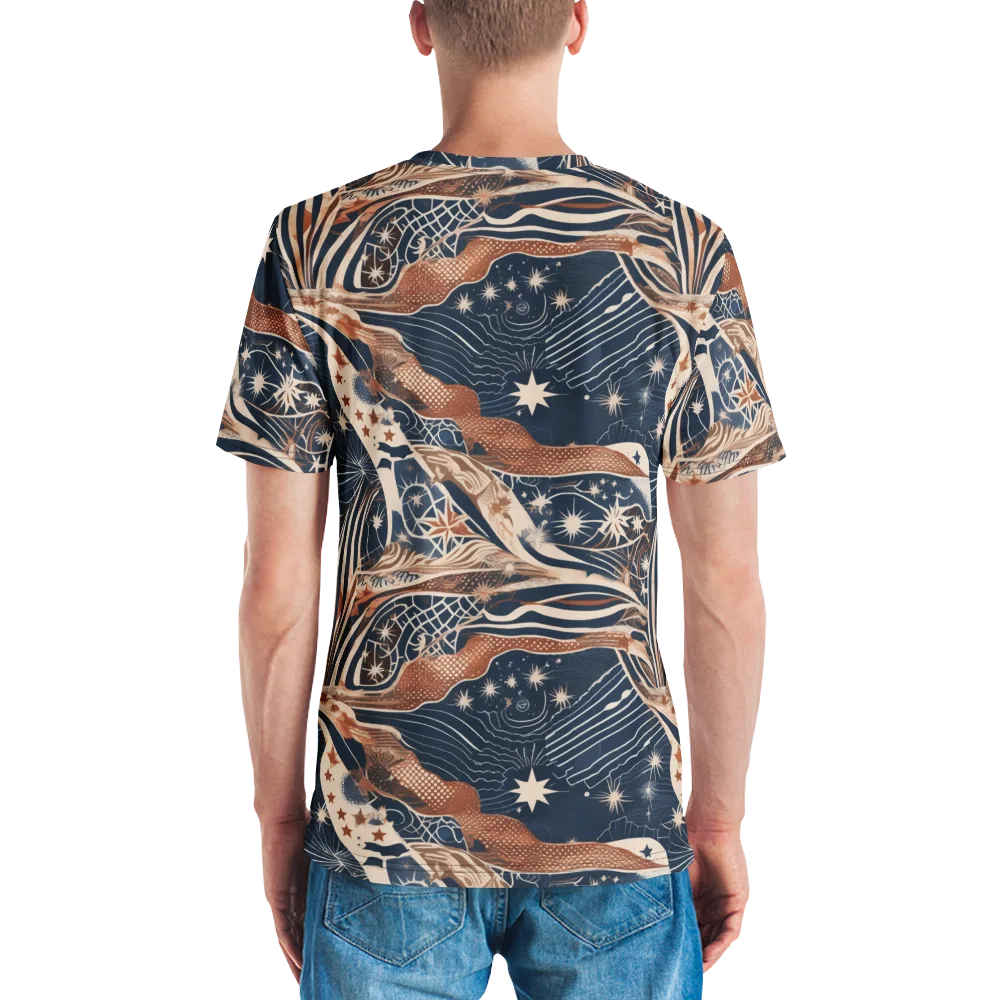 Midnight Meridian on Men's Crew Neck T-Shirt — Back