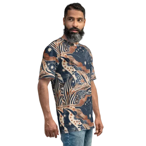 Midnight Meridian on a Men's Crew Neck T-Shirt