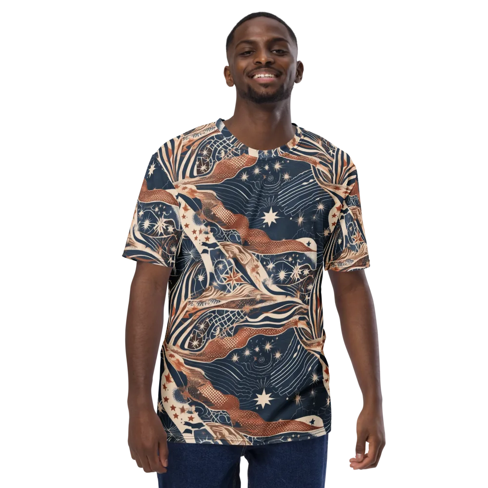 Midnight Meridian on Men's Crew Neck T-Shirt — Front