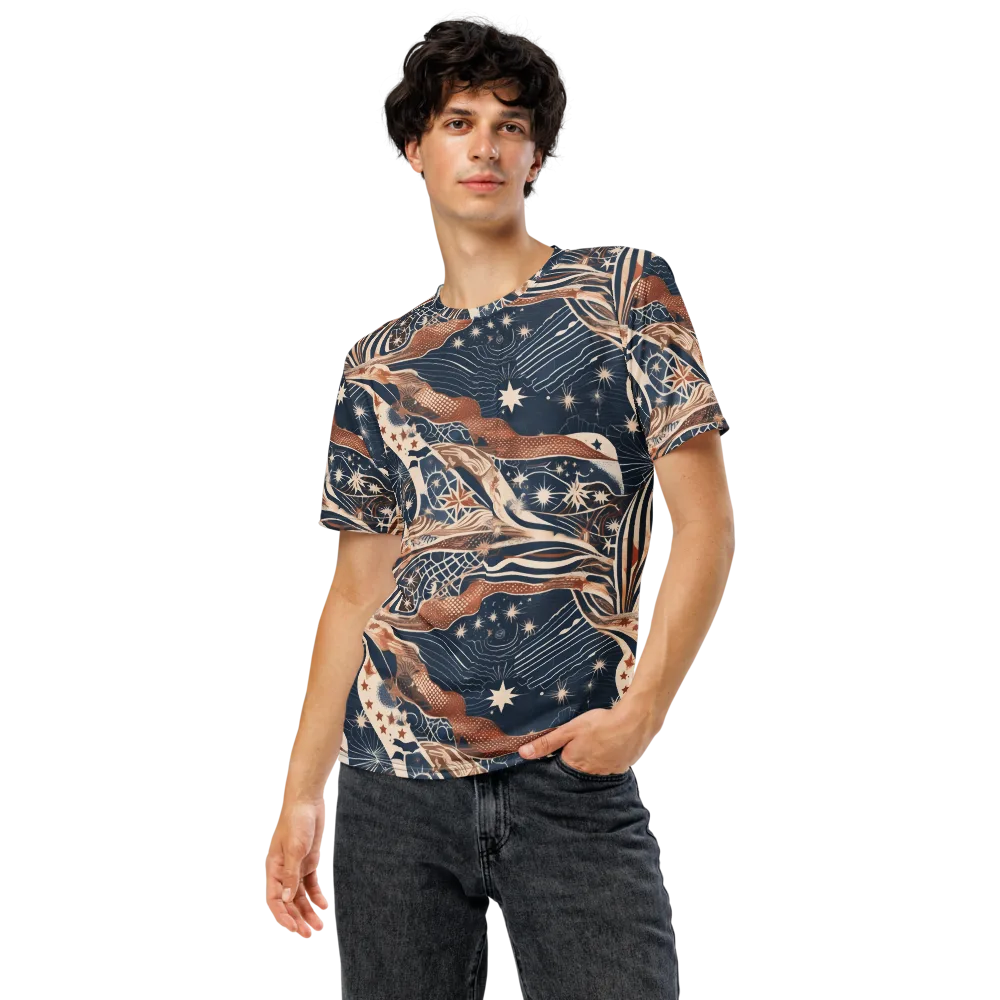 Midnight Meridian on Men's Crew Neck T-Shirt — Front