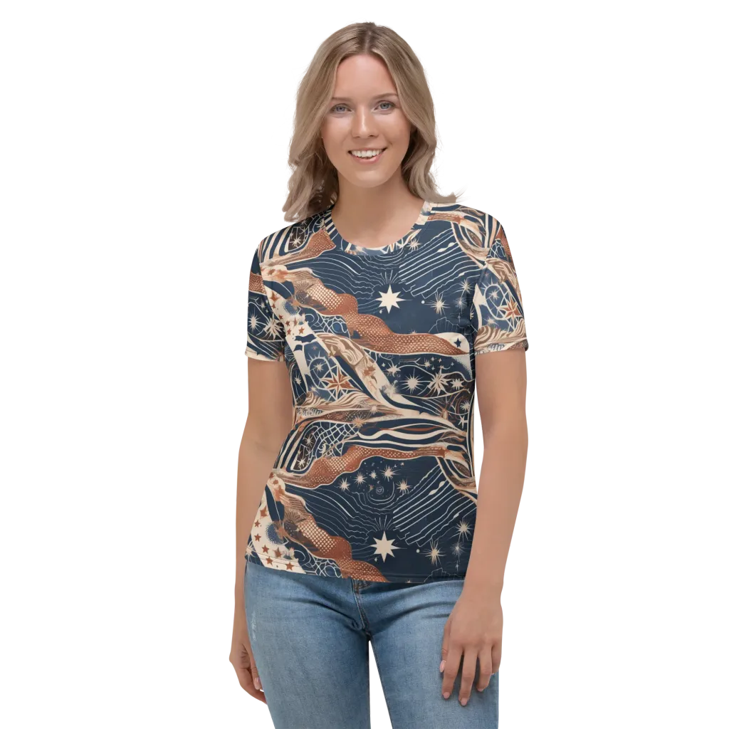 Midnight Meridian on Women's Crew Neck T-Shirt — Front
