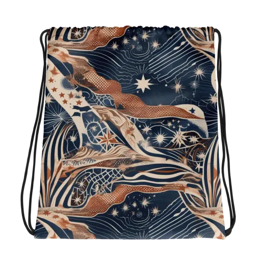 Midnight Meridian on a Drawstring Bag