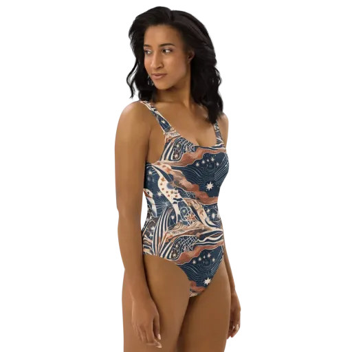 Midnight Meridian on a One-Piece Swimsuit