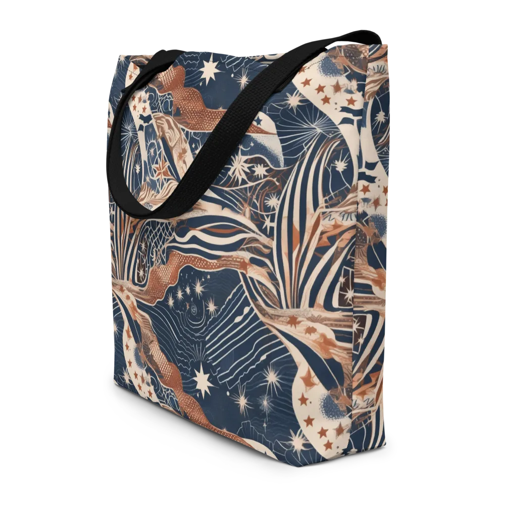 Midnight Meridian on Large Tote Bag W/ Pocket — Front