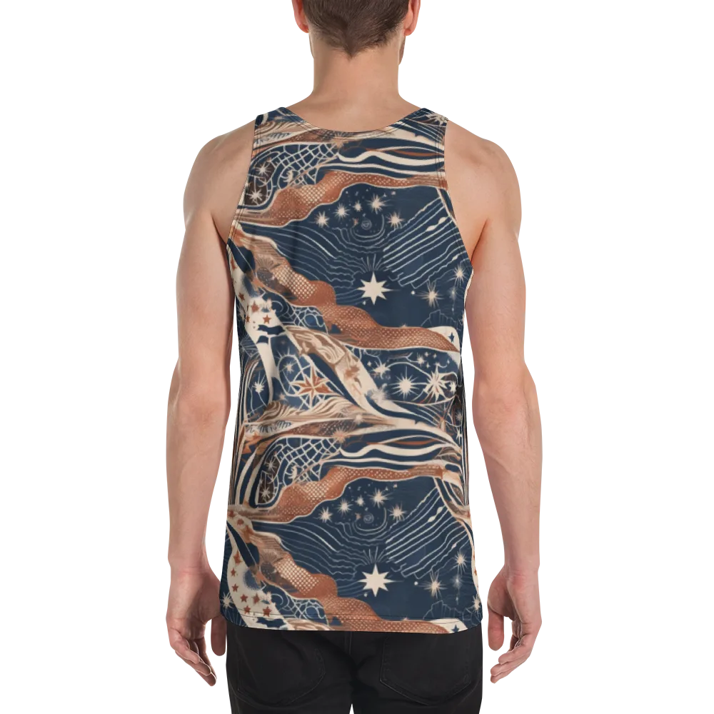 Midnight Meridian on Men's Tank Top — Back